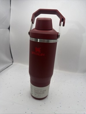 IceFlow Tumbler 30 oz Cranberry Fast Flow Lid Handle Stainless Steel Vacuum NEW
