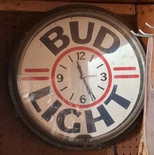 ★新品★ バドワイザー 掛け時計 1960年 デッドストック Bud Light Vintage BUD LIGHT Budweiser Neon 19.5