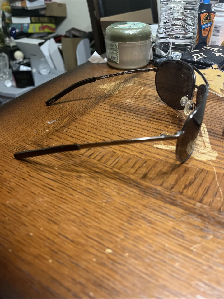 Gafas de sol Smith Optics SERPICO Gunmetal Aviator con lentes originales Foto 3 de 4