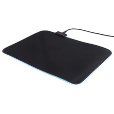 Monster 14 in x 10 in Wired LED Gaming Mouse Pad with USB Cable - Black / RGB