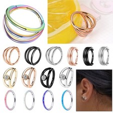 1PC 16G Surgical Steel Septum Ring Nose Rings Hinged Hoop Earring Septum Clicker