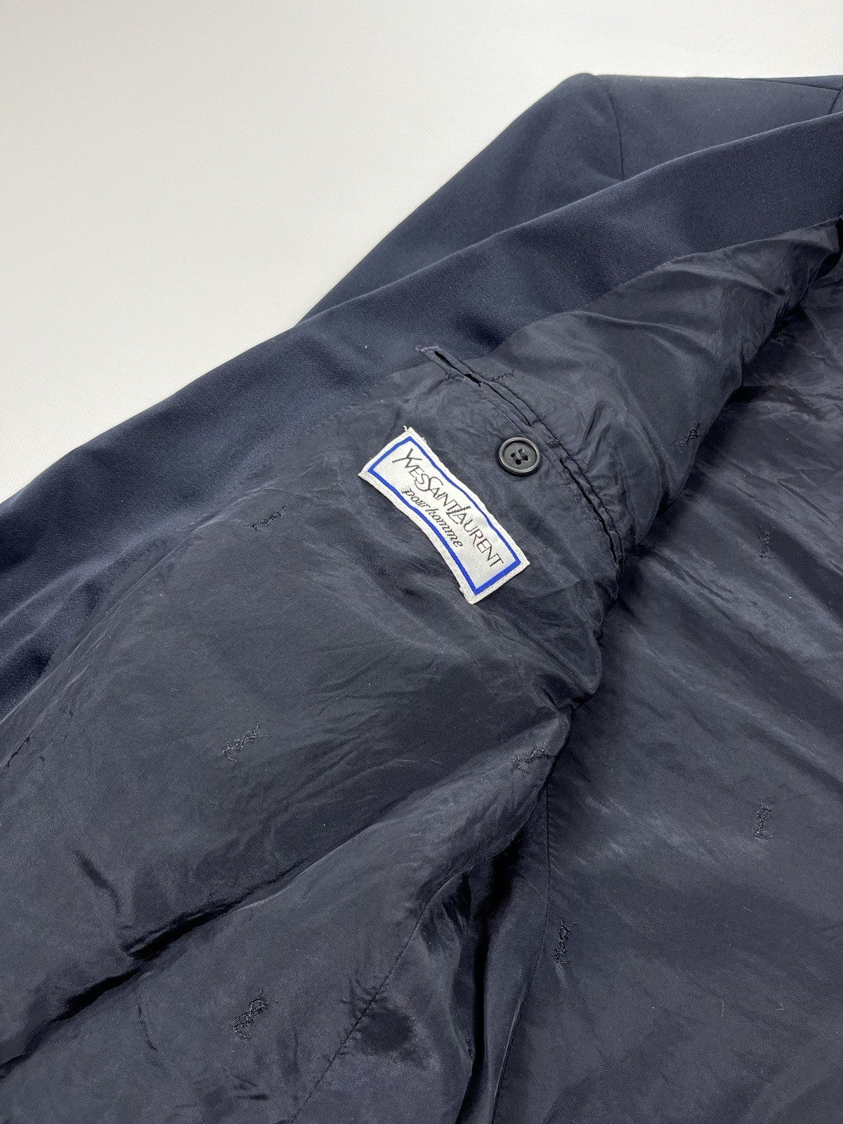 Cappotto blazer doppiopetto vintage Yves Saint Laurent maniche 3 4 anni 90 taglia R46