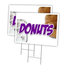 Donuts1 Multi-Pack of Yard Signs & Stake outdoor plastic coroplast window