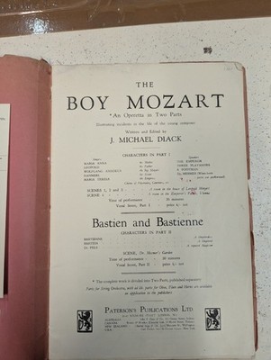Der Mozartknabe: J Michael Diack: Patersons: Partitur