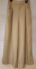 Zara BNWT Wide-leg Beige High-Waisted Pleated Trousers S:XS