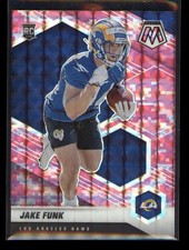 2021 Panini Mosaic Jake Funk #381 Prizm Camo Pink Rookie