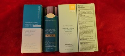 Sunscreen 3 Item COMBO  SkinCeuticals Physical Fusion & Colorescience Flex SPF50