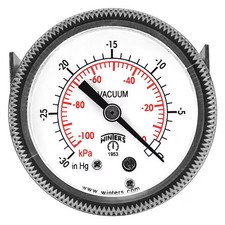 Panel-mount Vacuum Gauge 30 To 0 Psi 2 In 18 In Npt Center Back Location Panel-mount Vacuum Gauge 30 To 0 Psi 2 In 18 In Npt Center Back Location