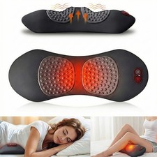 Wireless 3-in-1 Back Massager with Heat Traction Stretch Quiet Deep Vibrati...