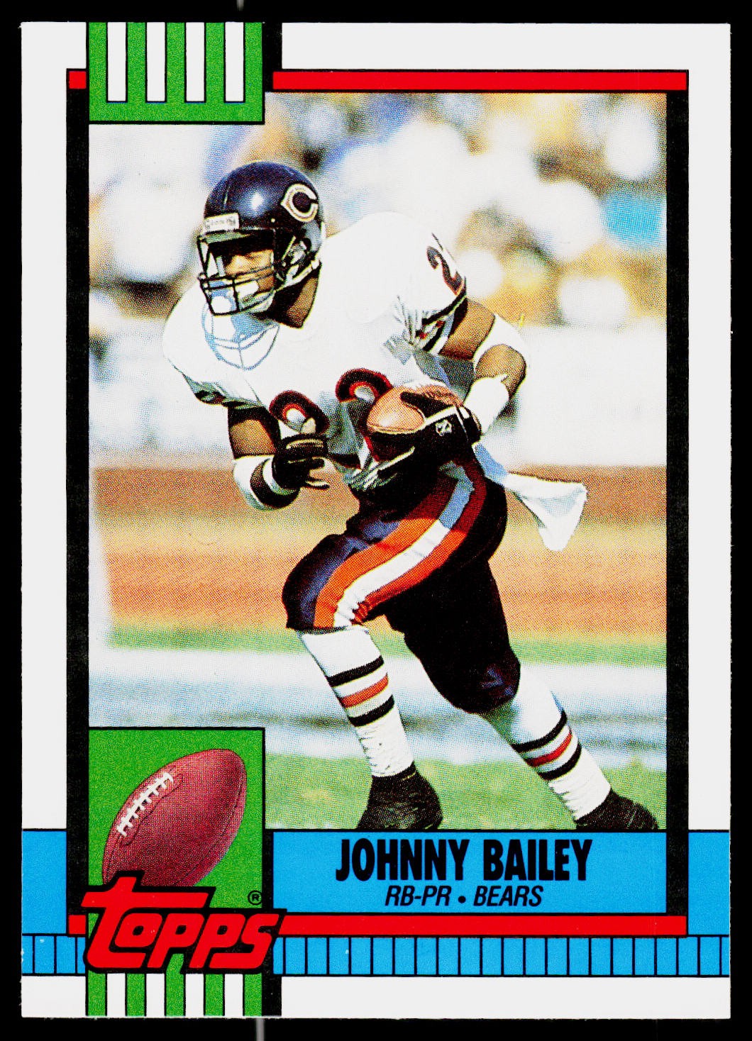 Johnny Bailey, 1990 Topps Traded, #55T, Chicago Bears, RC