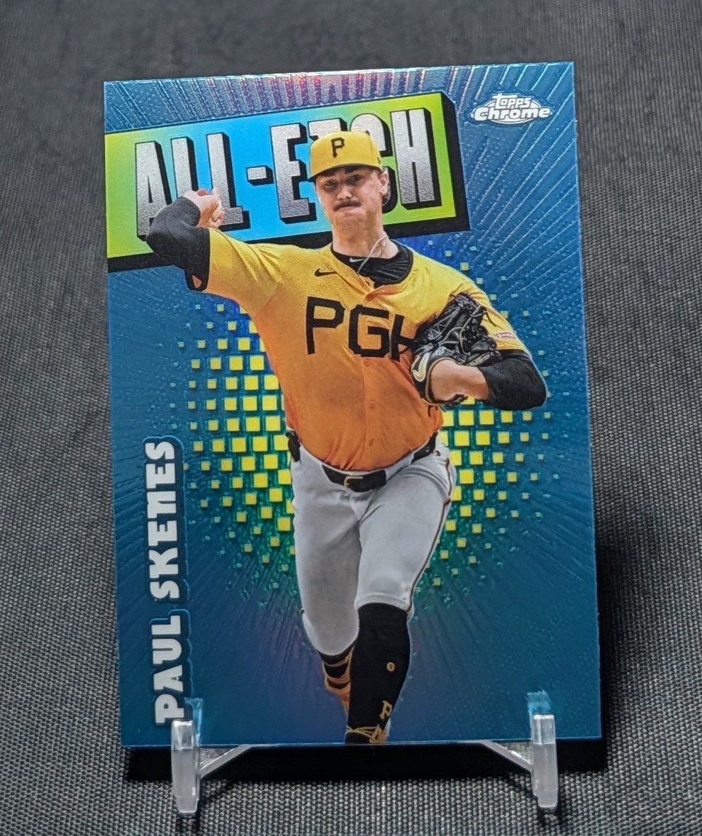 Paul Skenes All-Etch Refractor 2025 Topps Chrome Card #CAE-18 Pittsburgh Pirates