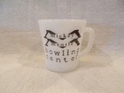 Fire-King Mickey Mantle Bowling Center Alley 300 Club Advertising Coffee Mug