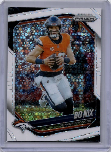 2025 Panini Prizm Football Bo Nix White Disco Prizm Denver Broncos #142