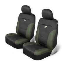 CAT Flexfit Green Black Seat Covers for Cars, Trucks, Front Seats Hunter Green