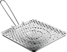 Ibili Foldable Tin Plate Stovetop Bread Toaster – Ideal for Home and Campi