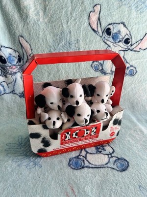 Vintage 1996 Disney 101 Dalmatiner Korb O Welpen Plüschtier Stofftier Konvolut Set