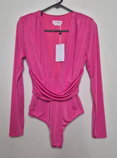 Lovers and Friends Anya Bodysuit Women's Size Small BNWT Hot Pink RRP 138