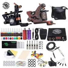 Dragonhawk Coils Tattoo Machines Kit Complete Power Supplies Body Arts Supplies