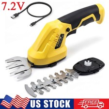 2-in-1 Electric Grass Shear With Shrubbery Trimmer Handheld Garden Shrub Cutter