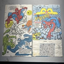 1995 MARVEL MCDONALDS SPIDER-MAN HAPPY MEAL BAG LOT 2 UNUSED AA 11921