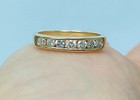 14K Yellow Gold 7 Diamond Band Aprx 0.28 CTW 2.3 Grams Size 6 — photo 5