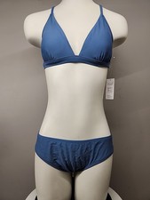 NWT Cupshe Two Piece Swimsuit Size EXTRA Small Powder Blue BIKINI