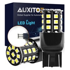 Pair 7443 7440 7444 LED White Reverse Break Turn Signal Parking Light Bulbs Lamp
