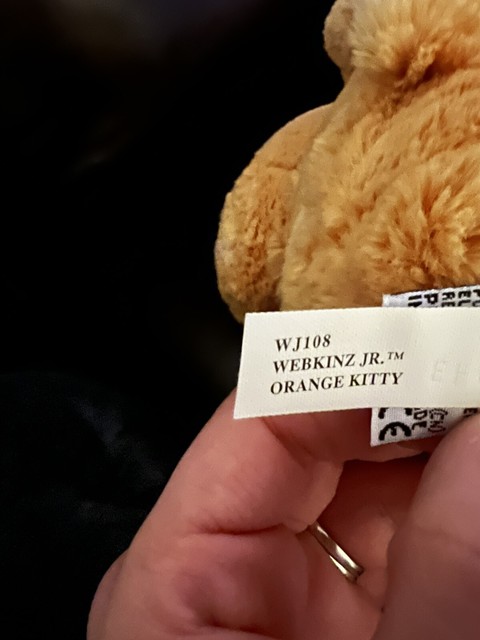 Retired GANZ Webkinz Jr. Orange Kitty 