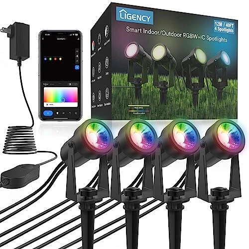 Low Voltage Landscape Lights 40ft Wired Smart Waterproof RGBW Led