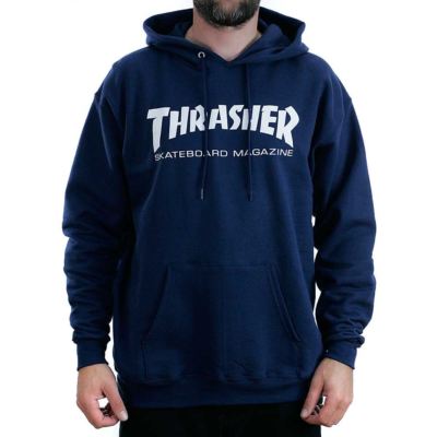 Thrasher Magazine Navy Skate Mag Logo Hooded 