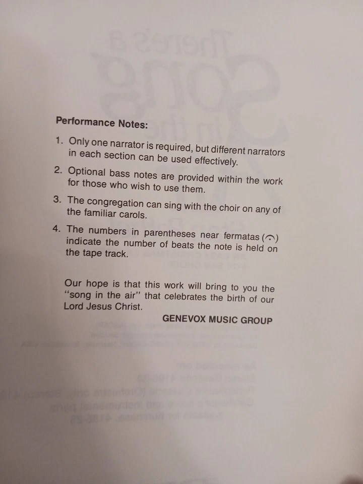 Coro de Navidad Contata "Hay una canción en el aire" 17 libros musicales con narración Foto 4 de 4