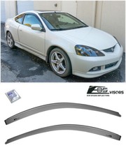 Eos Visors Jdm Tape On Smoke Tinted Side Vent Rain Guard For 02-06 Acura Rsx Dc5
