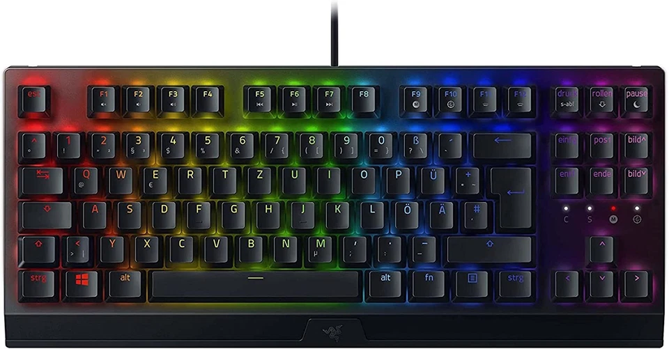 Razer BlackWidow V3 TKL Gaming Keyboard Green Switches Chroma RGB DE