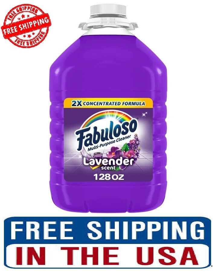 Fabuloso Multi-Purpose Cleaner, 2X Concentrated Formula, Lavender Scent, 128 oz