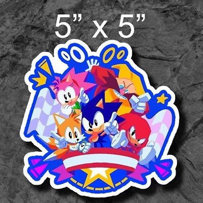 Sonic Sticker, Sonic Team Sticker, Amy, Tails, Knuckles Sticker Sonic Characters