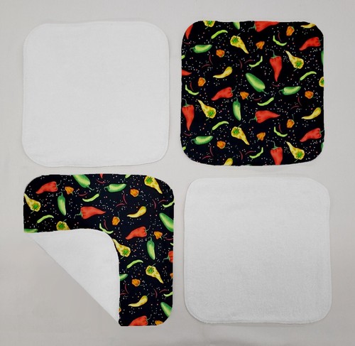 Hot Peppers Washcloths (Set of 4) - Picture 2 of 5