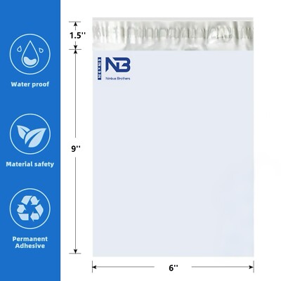 Poly Mailers Self Sealing Shipping Envelopes Mailing Bags Select Size - White