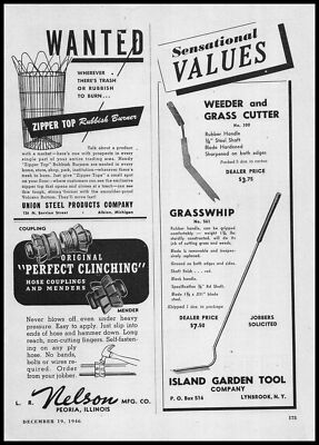 1946 Island Garden Tool Co. Lynbrook New York ''Grasswhip'' Grass Cutter  Print Ad