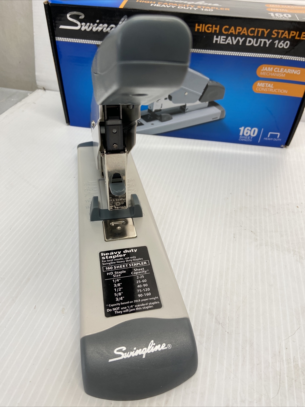 NEW Swingline Deluxe HeavyDuty Stapler 160Sheet Capacity Platinum 39002 eBay