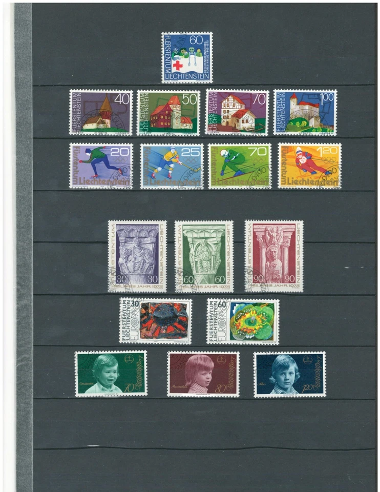 LEICHTENSTEIN EUROPE GERMANY USED 1ST DAY STAMPS SEE 7 SCAN LOT (LEIC ABCDEFG) - Image 2 of 4