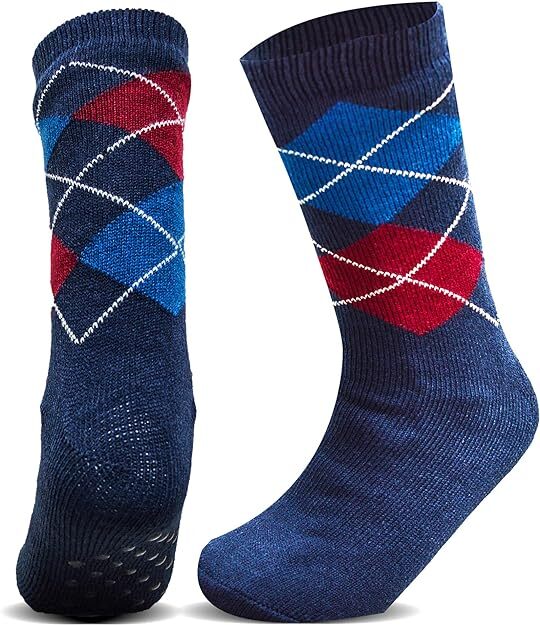 Mens Fluffy Bed Socks Thermal 4.7 TOG Winter Slipper Socks Grip Non