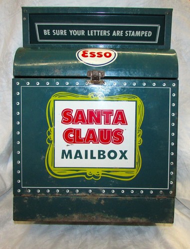 Vintage ESSO Oil Gasoline Santa Claus Mailbox - Picture 2 of 10
