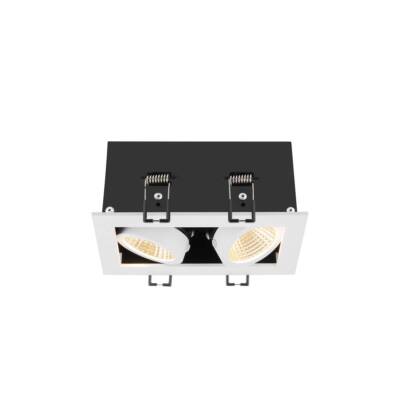 SLV 1007560 KADUX, LED Deckeneinbauleuchte, double, 3000K, 38°, quadratisch, wei