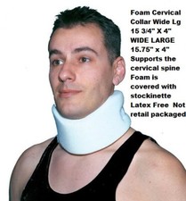 Foam Cervical Collar Wide Lg 15 3/4 X 4 Supports the cervical spine Latex Free