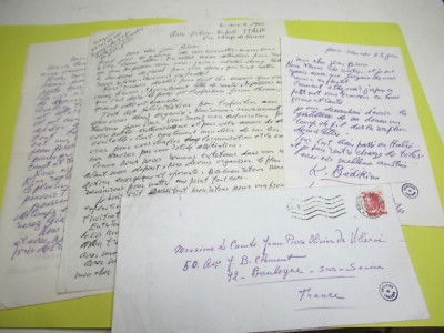 KRIKOR BEDIKIAN 4 X Autograph Signed 1966 PAINTER ARMENIA ACADEMY JULIAN