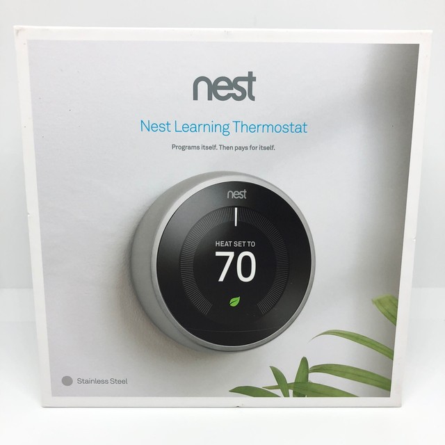 nest learning thermostat 3rd generation stainless steel