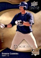 2009 Upper Deck Icons Rookie #118 Everth Cabrera /999 San Diego Padres Baseball
