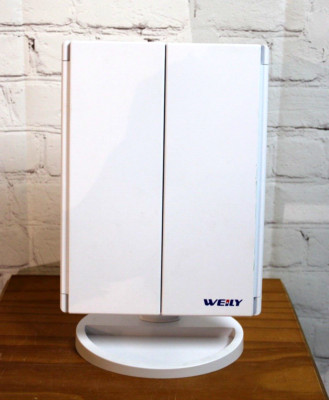 WEILY Makeup Mirror 21 LED Lights Touch Screen and 1x/2x/3x White Battery/USB