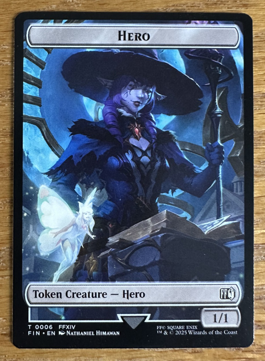 mtg final fantasy wizard token Hero Token (04) // Wizard Token (15) [FINAL FANTASY: Tokens] [Foil]  Face  to Face Games