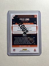 2018 Panini Donruss Aqueous Test #48 Kyle Long Chicago Bears SSP Rare Card